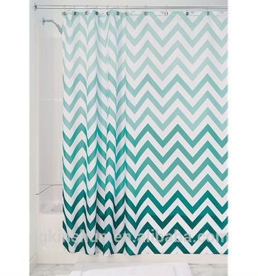 Gradient Water Repellent Fabric Shower Curtain
