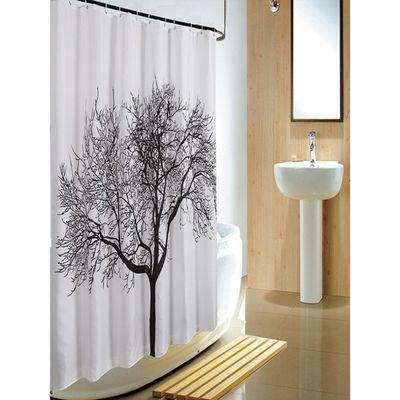 solid color PEVA waterproof plastic shower curtain with fashion printing