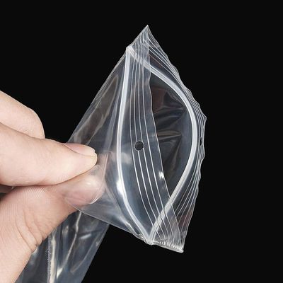 Clear Baggies Necklace Bags with Hang Hole Resealable Plastic Bags