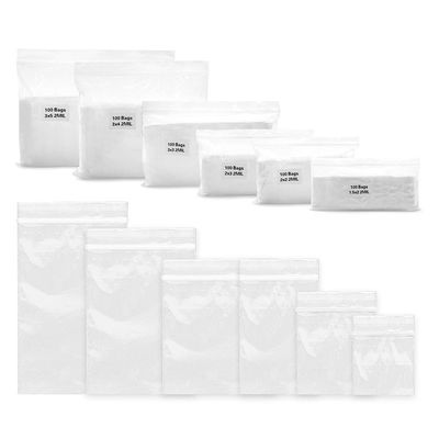 Clear Plastic Zip Lock Bags For Food / Small Industrial Pieces Storing