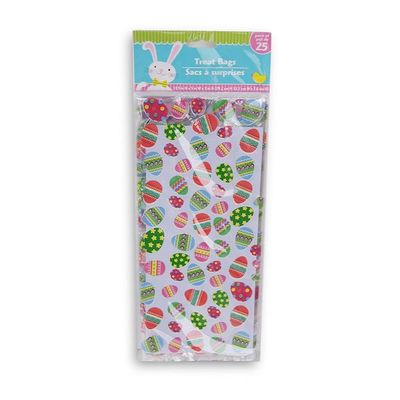 Easter Bunny Printed Plastic Cellophane Treat Bags For Desserts Packing