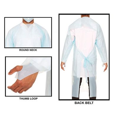 Disposable Gown Waterproof CPE Aprons with Thumb loop
