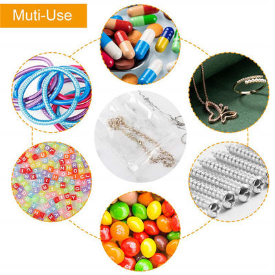Clear Poly Zipper Bags Reclosable Zip-lock Storage Bags for Candy, Vitamin